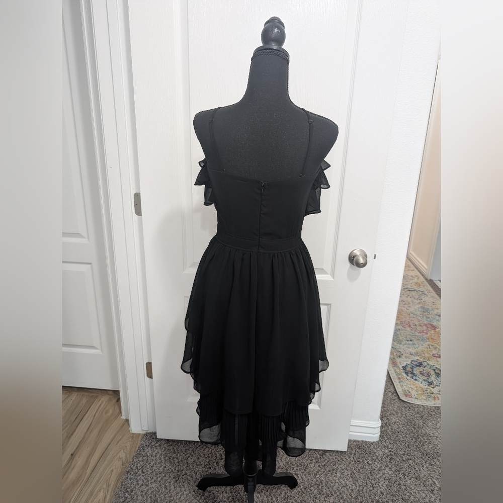 J. Blonde Black Ruffled High-Low Dress - Picture 3 of 10